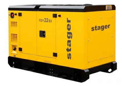 Stager YDY22S3, Generatore diesel trifase insonorizzato,18 kW, 29 A, 1500 giri/min, Capacità serbatoio 92 l