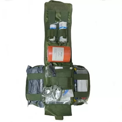 Botiquín Táctico de Primeros Auxilios IFAK con Bolsa Color Verde V3