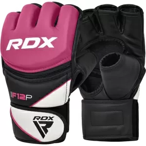 Damskie rękawiczki MMA RDX F12 Małe, różowe, skórzane X