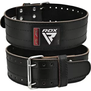 RDX D1 Cintura Da Palestra In Pelle Powerlifting-Nero-L