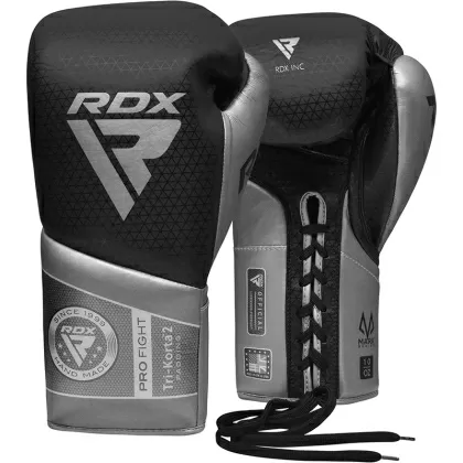 Γάντια Πυγμαχίας RDX K2 Mark Pro Fight-Ασημί-10oz
