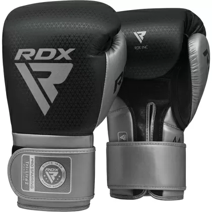 RDX L2 Mark Pro Sparring כפפות אגרוף וו לולאה 16oz כסף