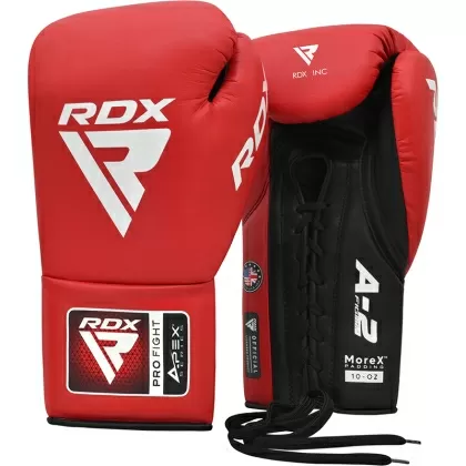 RDX APEX Rouge 10oz Boxe Entraînement/Sparring Gants à Lacets Hommes et Femmes Punching Muay Thai Kickboxing