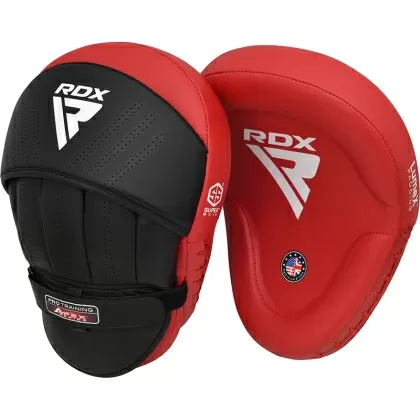 RDX APEX Guantoni da Boxe da Allenamento Cuscinetti per Messa a Fuoco Curvi Rossi