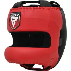 RDX APEX Боксерский головной убор с защитной планкой для носа, красный, маленький