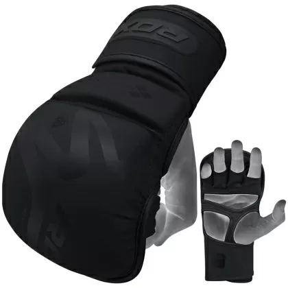 RDX T15 Große schwarze Leder X Noir MMA Sparring-Handschuhe
