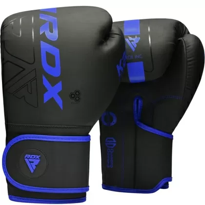 RDX F6 KARA Black Blue 10oz боксерські тренувальні рукавички Hook & Loop Чоловіки та жінки для кулаків Муай Тай Кікбоксинг