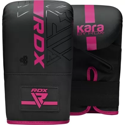 RDX F6 KARA Gants de Sac d'Entraînement 4oz Noir Rose