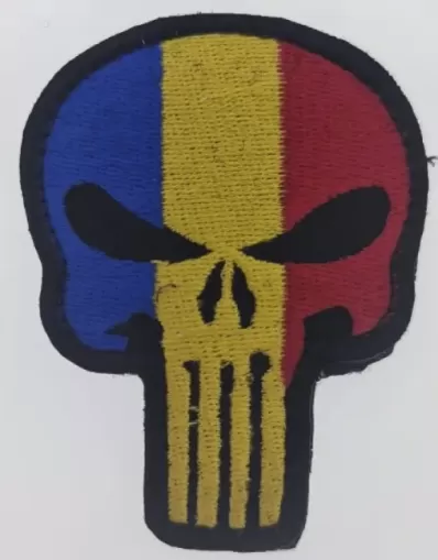 RUMÄNIEN-TOTENKOPF-STICKENDES ABZEICHEN