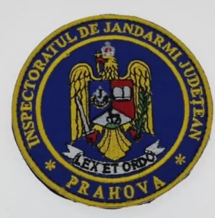 EMBLEMA SCAI RICAMATO ISOLATO GENDARMI DELLA CONTEA DI PRAHOVA