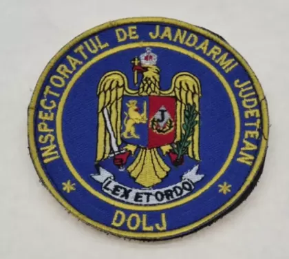 БРОДИРАНА ЕМБЛЕМА НА SCAI ОКРЪЖНА ИНСПЕКЦИЯ НА ЖЕНДАРМИЯТА DOLJ