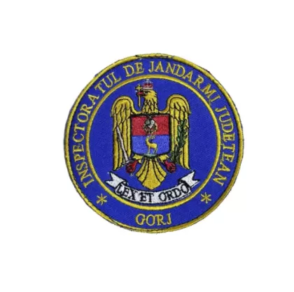EMBLÈME À ÉCHELLE BRODÉE INSPECTORATION DE GENDARMI DU COMTÉ DE GORJ