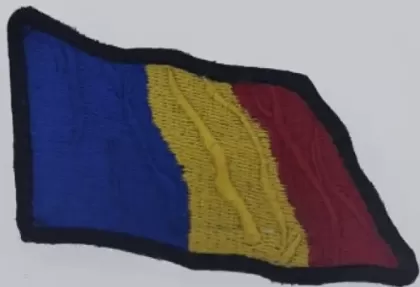 תג רקמה רקום דגל flaving קונטור שחור