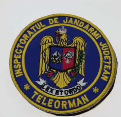 EMBLEMA CU SCAI BRODATA INSPECTORATUL DE JANDARMI JUDETEAN TELEORMAN