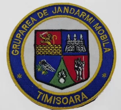 KİŞİYE ÖZEL İŞLEMELİ YUVARLAK AMBLEJ JANDARMA GRUBU TIMISOARA 