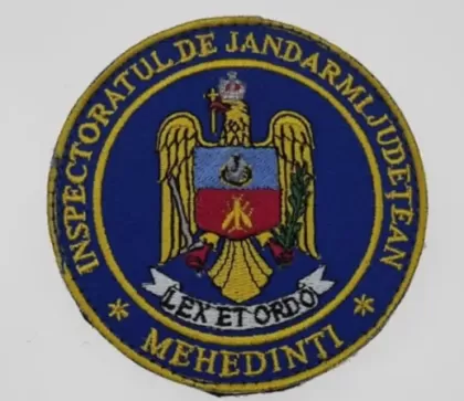 EMBLEMA CU SCAI BRODATA INSPECTORATUL DE JANDARMI JUDETEAN MEHEDINTI