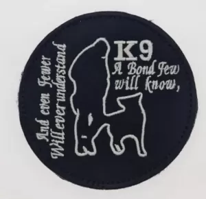 K9 İŞLEMELİ YUVARLAK AMBLEM