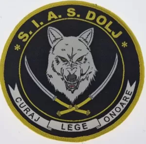 DACIC WOLF ΣΤΡΟΓΓΥΛΟ ΥΦΑΝΤΟ ΕΜΒΛΗΜΑ SIAS DOLJ