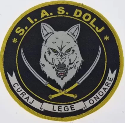 EMBLEMA TESSUTO TONDO DEL LUPO DACIC SIAS DOLJ