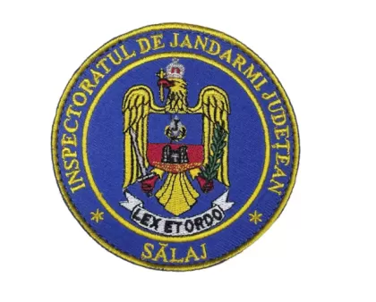 ROTONDO RICAMATO RICAMATO ISOLATO GENDARMI DELLA CONTEA DI SALAJ