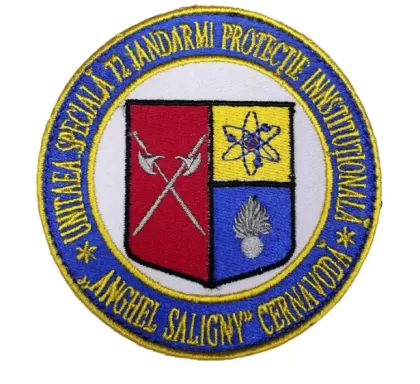 ECUSON ROTUND BRODAT UNITATEA SPECIALA 72 JANDARMI PROTECTIE INSTITUTIONALA "ANGHEL SALIGNY" CERNAVODA