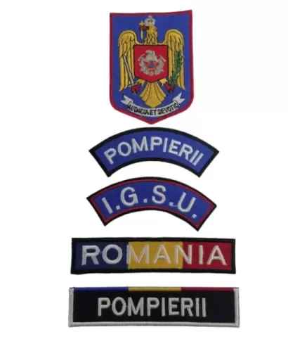 BADGE/SET DE POMPIERS TRICOLORE