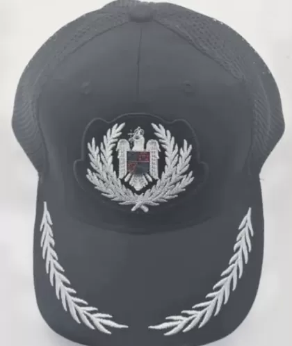 CZARNA CZAPKA Z SIATKI POLICJI NIŻSZY OFICER MP1