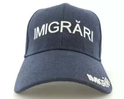 FULL CAP MARINEBLAU WEIß SCHREIBEN EINWANDERUNG MP1