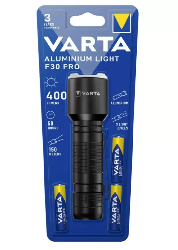 Flashlight Varta Aluminium Light F30 Pro LED (monochrome) Torch battery-powered
