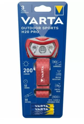 Latarka czołowa Varta Outdoor Sports H20 Pro LED 17650 + 3xAAA