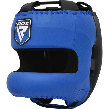 RDX APEX Boxing Head Gear With Nose Protection Bar Blue Large