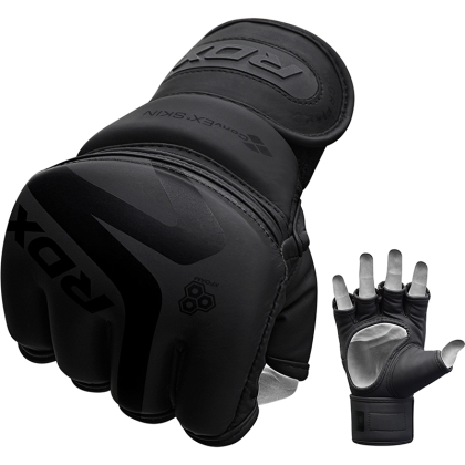 RDX F15 Noir Small Black Leather X MMA Gloves