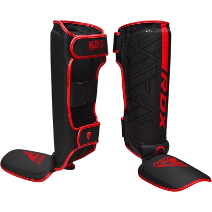 RDX F6 KARA MMA Shin Instep Guards-Red-S