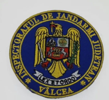 EMBROIDERED SCALE EMBLEM VALCEA COUNTY GENDARMI INSPECTORATE