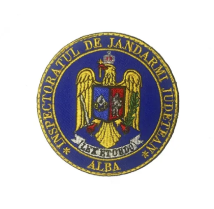 EMBROIDERED SCALE EMBLEM ALBA COUNTY GENDARMI INSPECTORATE