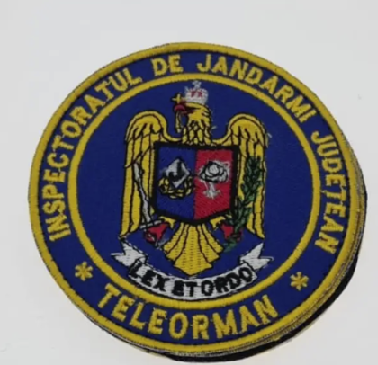 EMBROIDERED SCAI EMBLEM OF THE TELEORMAN COUNTY GENDARMI INSPECTORATE