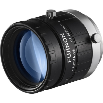 Fujinon HF35HA-1S 2/3" 35mm F1.6 Manual Iris C-Mount Lens, 1.5 Megapixel Rated, Anti-Vibration & Shock Feature