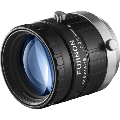 Fujinon HF50HA-1S 2/3" 50mm F2.3 Manual Iris C-Mount Lens, 1.5 Megapixel Rated, Anti-Vibration & Shock Feature