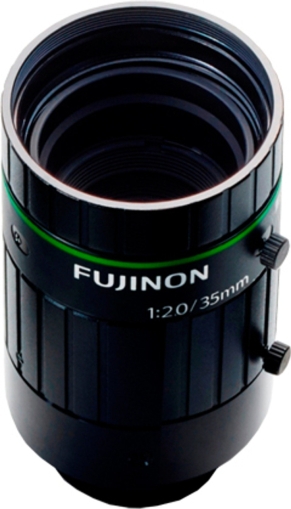 Fujinon HF3520-12M 2/3" 35mm F2.0 Manual Iris C-Mount Lens, Anti-Vibration & Shock Feature, 12 Megapixel