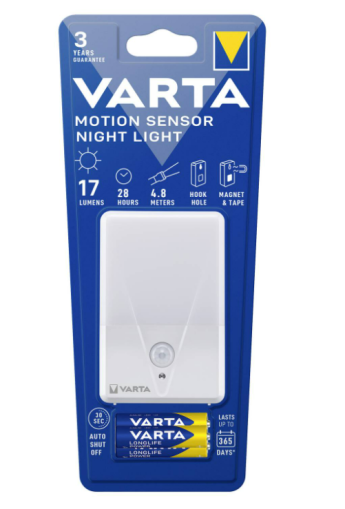 Varta Motion Sensor Night Light 16624101421 Night light (+ motion detector) LED incl. 3AAA