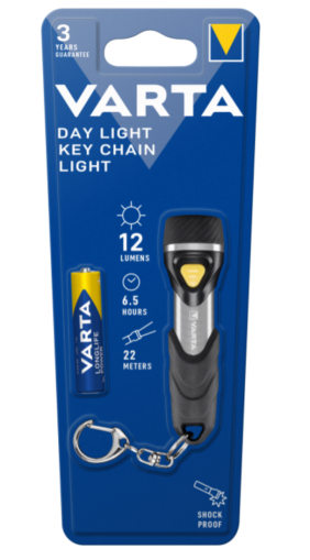 Flashlight Varta Day Light LED Keychain 1AAA 16605