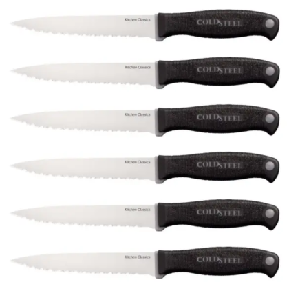 COLD STEEL Steak Knife Set 59KSS6Z with 11.8 cm Blade Length