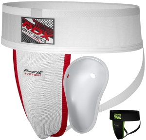 RDX H1 Small White Nylon Groin Guard & Gel Cup