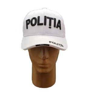 WHITE POLICE MESH CAP L