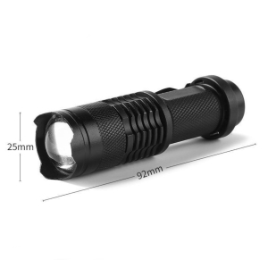 Flashlight with red light, 3W telescopic focus (without battery)