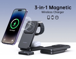 Choetech MagLeap 3 in 1 15W Magnetic wireless charger station for iPhone 12/13/14/15 series