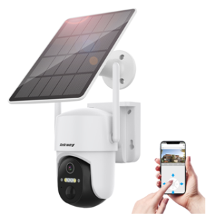 Choetech Surveilance Camera with Solar Charging, Alert System App, Resolution 3MP 4MP