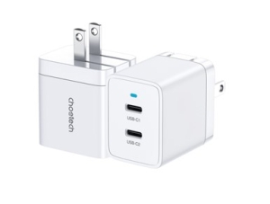 Choetech NexGen Dual Type-c PD40W wall Charger 