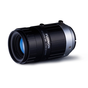 Fujinon HF25XA-5M 2/3" 25mm F1.6 Manual Iris C-Mount Lens, Compact Size, Low Distortion, 5 Megapixel Rated (for 3.45 Micrometre Pixel Pitch)