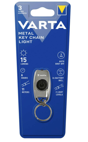 Varta Metal Key Chain Light LED (monochrome) Keyring torch